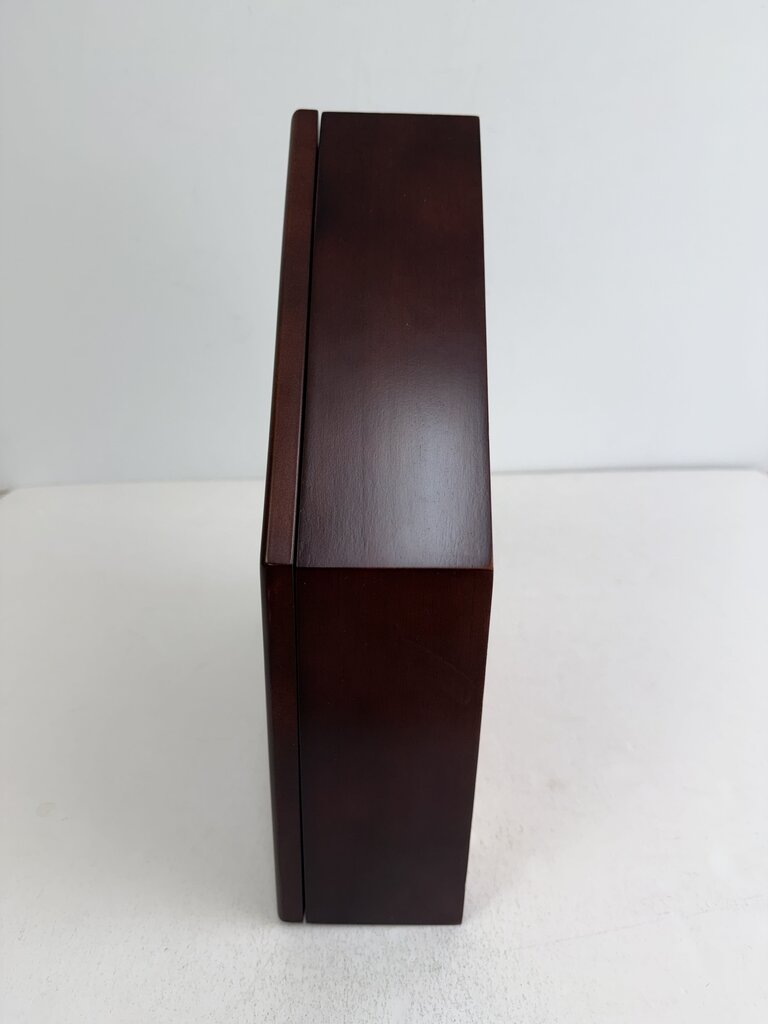 12 Baseball Cherry Wood Display Case for Wall w/ key /rb