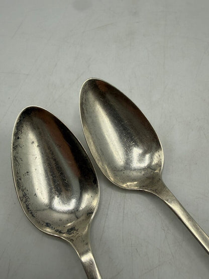 Set of 2 Antique Lunt Monticello Sterling Silver Teaspoon 36 GR /ro