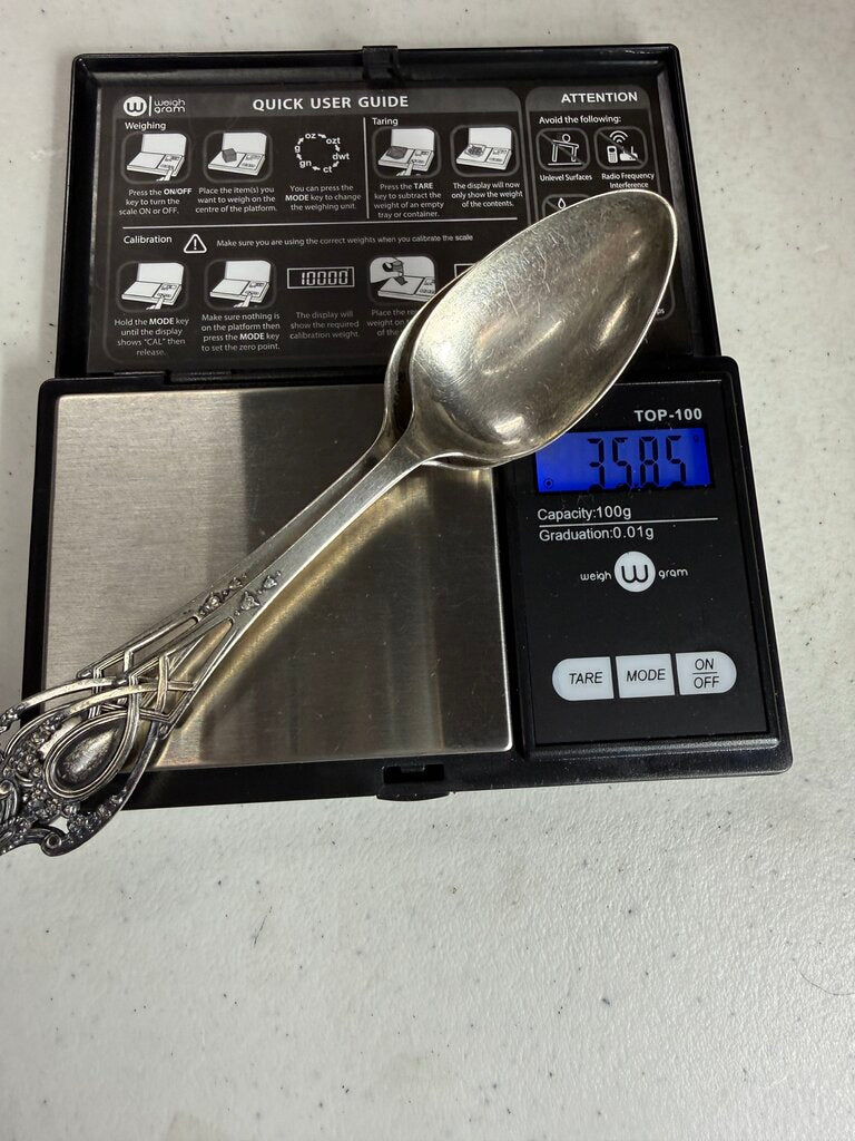 Set of 2 Antique Lunt Monticello Sterling Silver Teaspoon 36 GR /ro