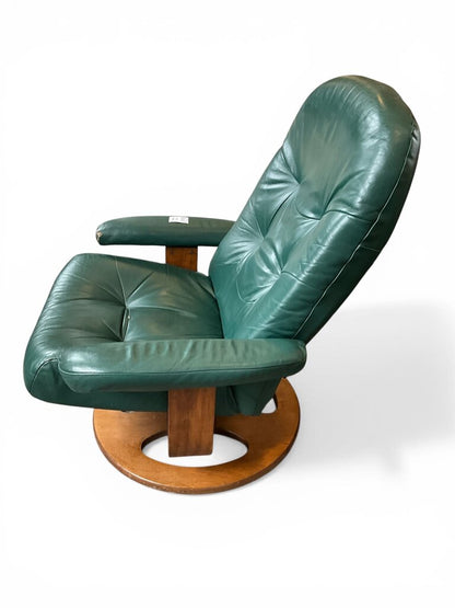 Dark Green Stressless Self Reclining Chair