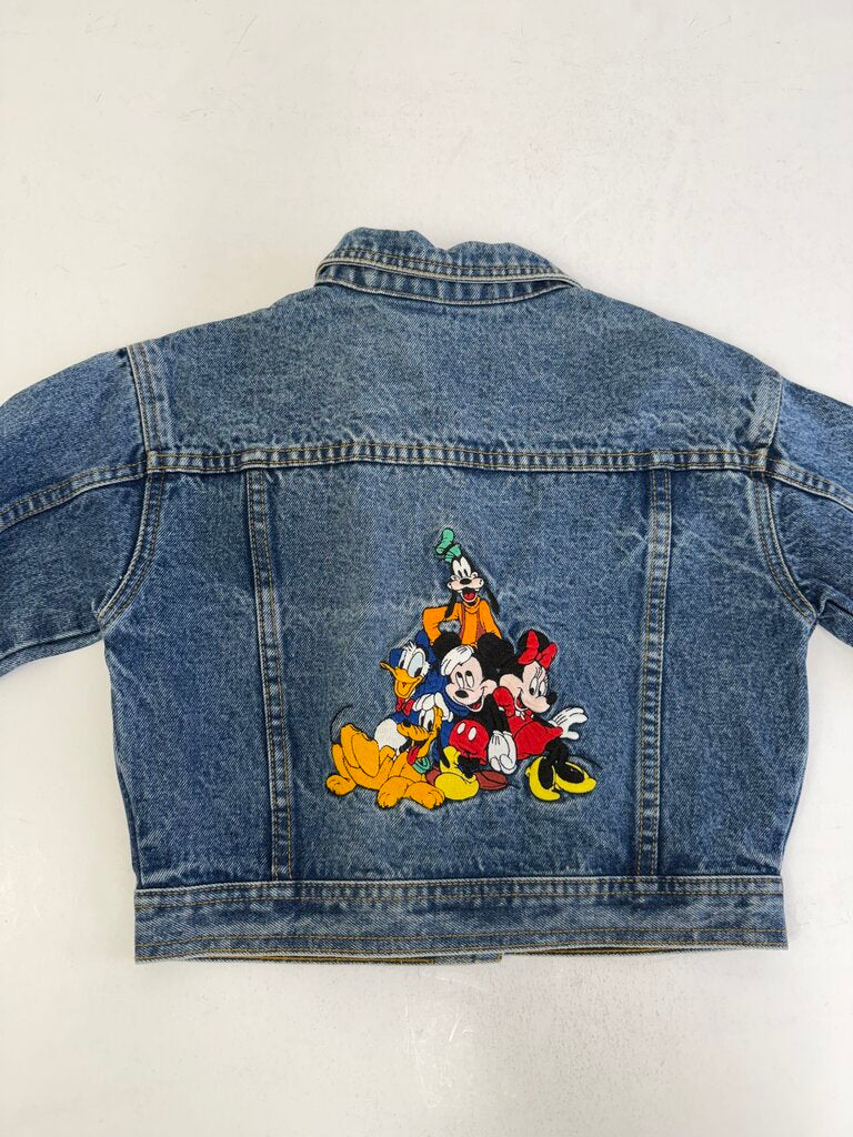 VTG Disney Store Denim Jacket Youth Size Large Mickey & Friends /rb