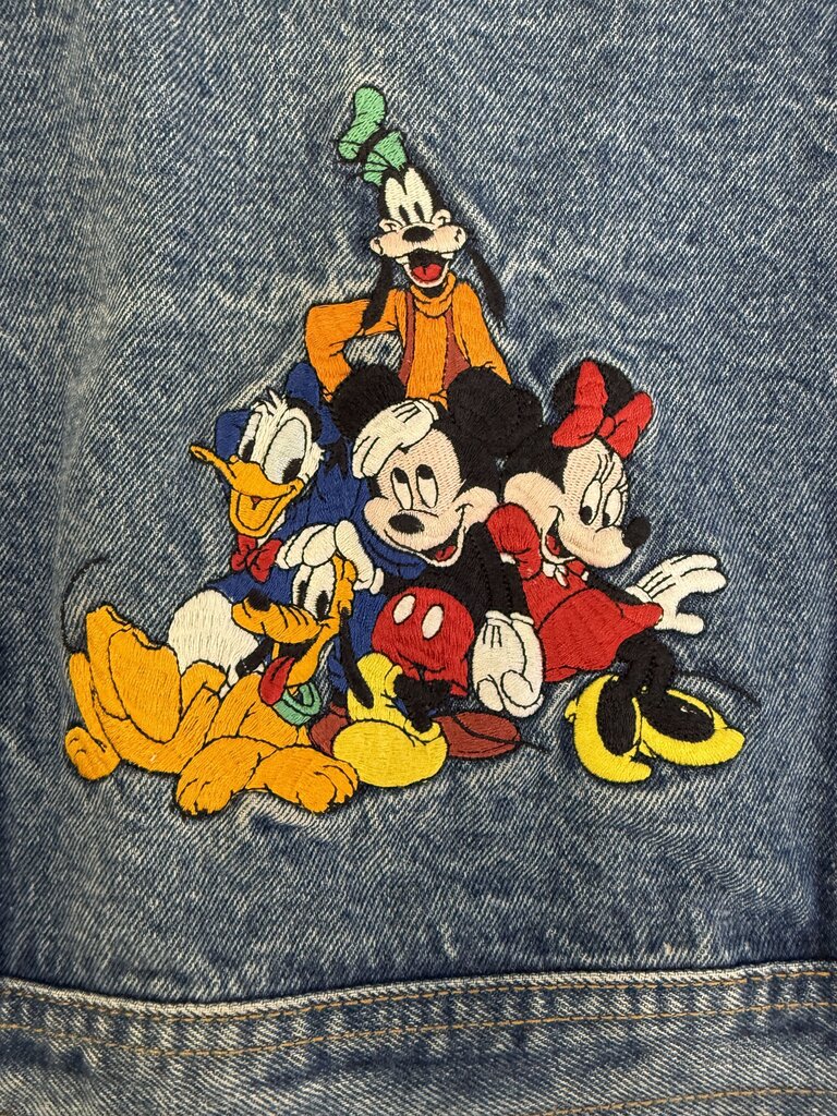 VTG Disney Store Denim Jacket Youth Size Large Mickey & Friends /rb