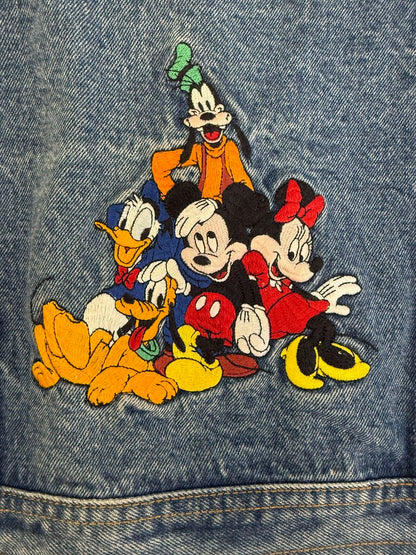 VTG Disney Store Denim Jacket Youth Size Large Mickey & Friends /rb