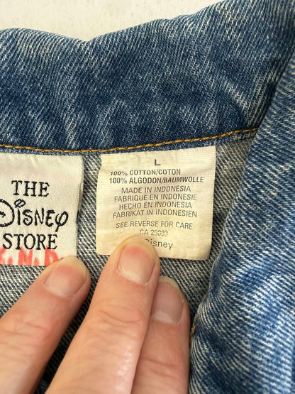 VTG Disney Store Denim Jacket Youth Size Large Mickey & Friends /rb
