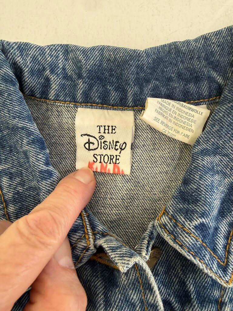 VTG Disney Store Denim Jacket Youth Size Large Mickey & Friends /rb