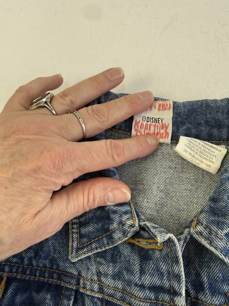 VTG Disney Store Denim Jacket Youth Size Large Mickey & Friends /rb