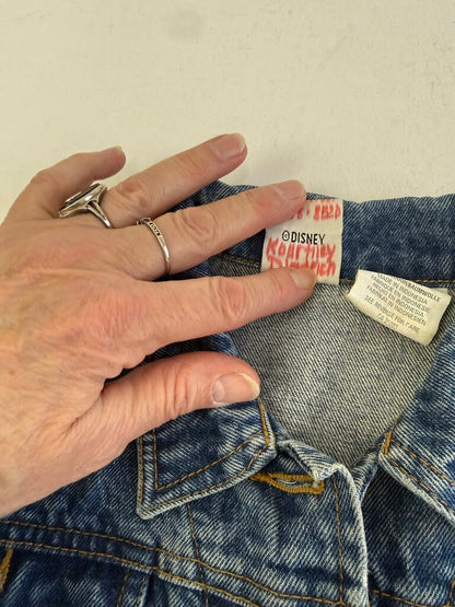 VTG Disney Store Denim Jacket Youth Size Large Mickey & Friends /rb