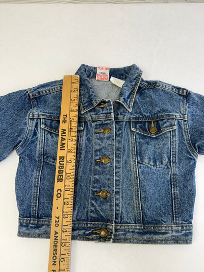 VTG Disney Store Denim Jacket Youth Size Large Mickey & Friends /rb