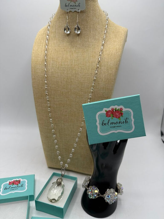 Set of 3 Bel Monili Vintage Reborn Jewelry Set of 3 Crystal /ro