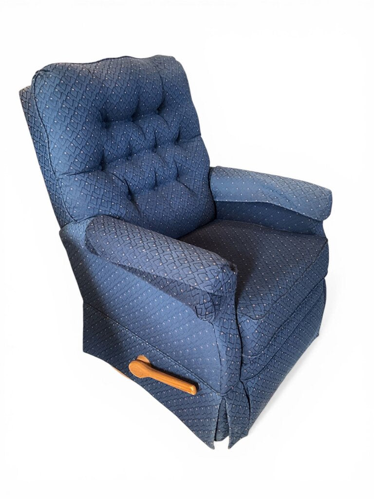 Navy Swivel Recliner
