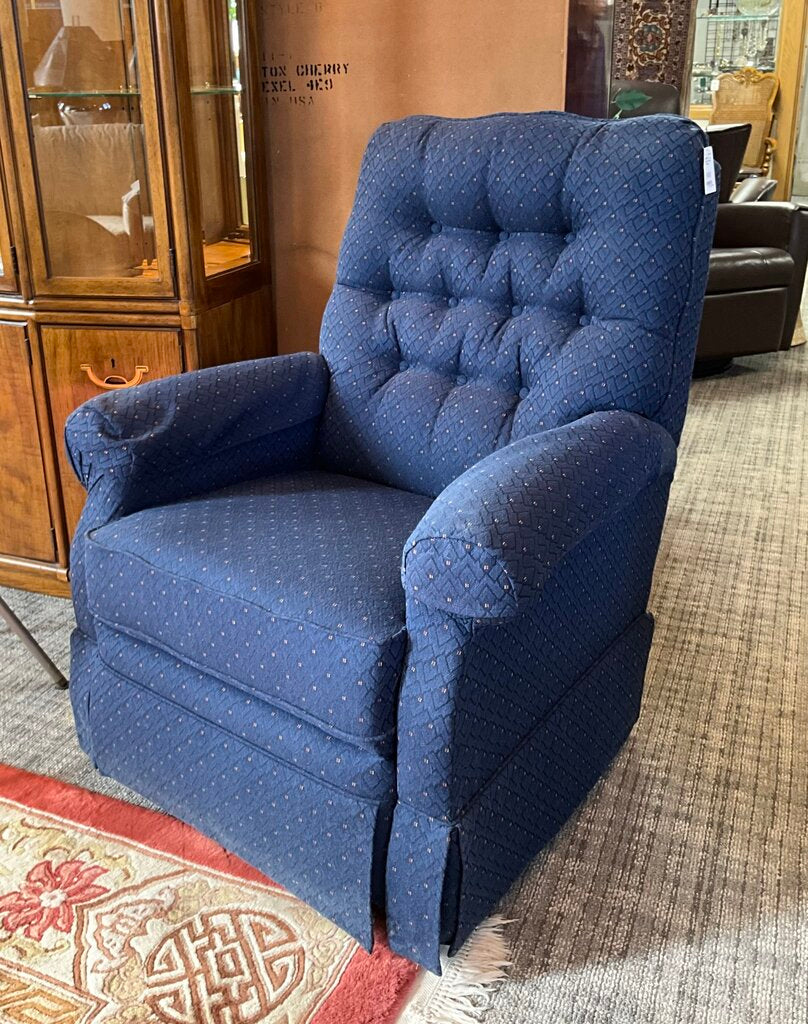 Navy Swivel Recliner