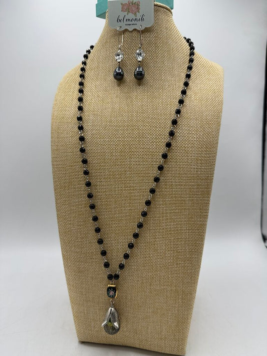 Bel Monili Vintage Reborn Jewlery Bauble Necklace & Earring set /ro