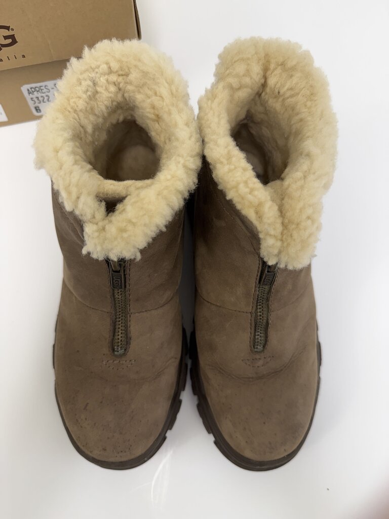 Ugg Austrailia Apres - Ski Zip Ankle Boot Taupe Women Size 7 /rb