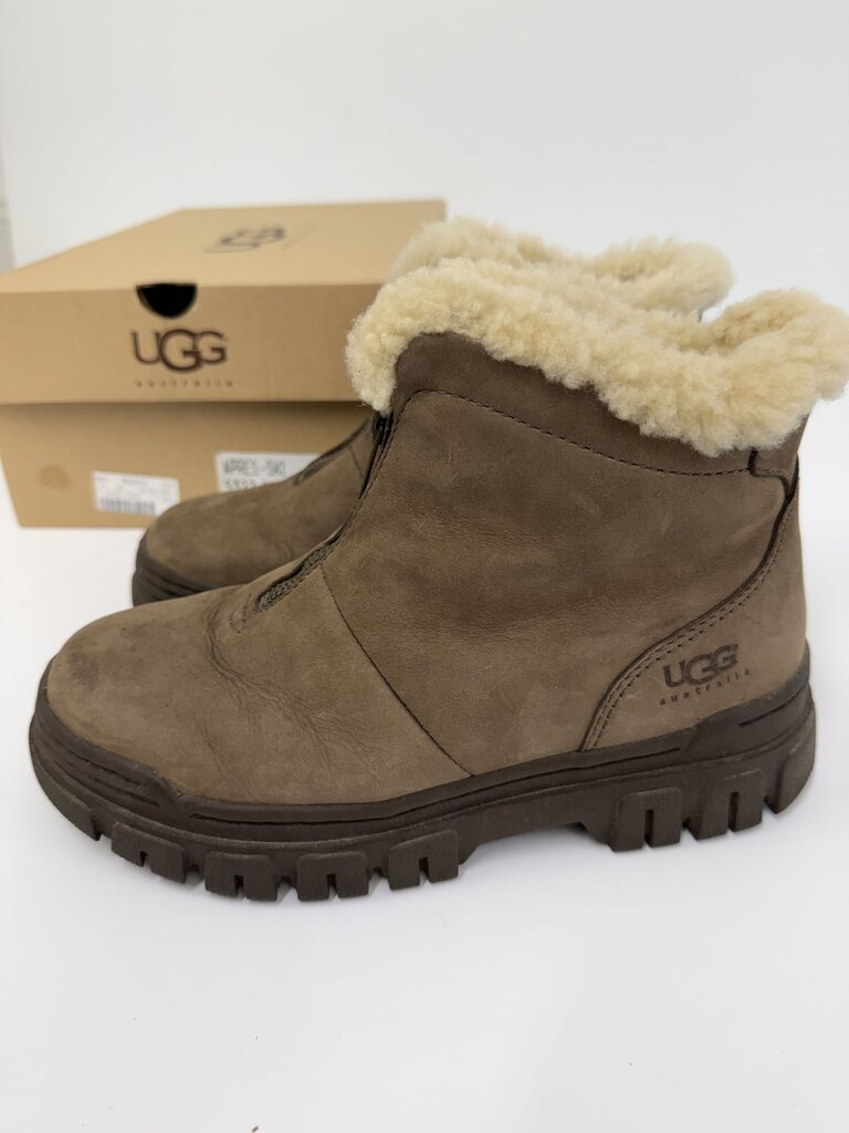 Ugg Austrailia Apres - Ski Zip Ankle Boot Taupe Women Size 7 /rb