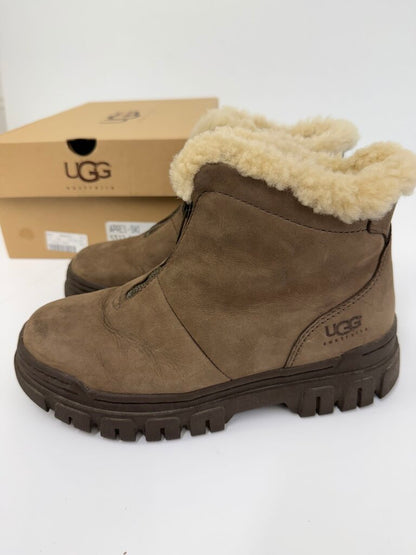 Ugg Austrailia Apres - Ski Zip Ankle Boot Taupe Women Size 7 /rb