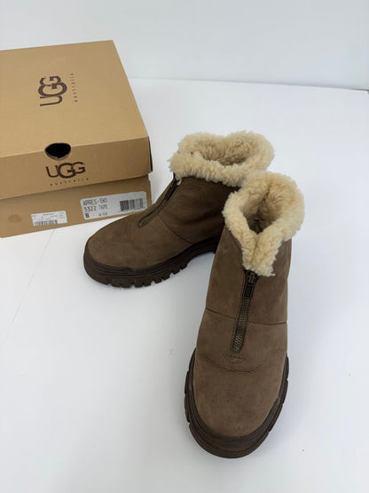 Ugg Austrailia Apres - Ski Zip Ankle Boot Taupe Women Size 7 /rb