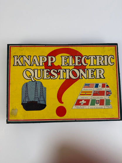 Vintage Knapp Electric Questioner No. 325 Quiz Game /rb