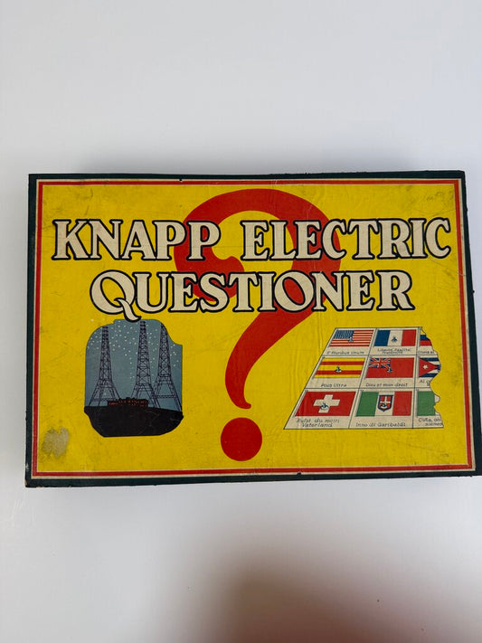 Vintage Knapp Electric Questioner No. 325 Quiz Game /rb