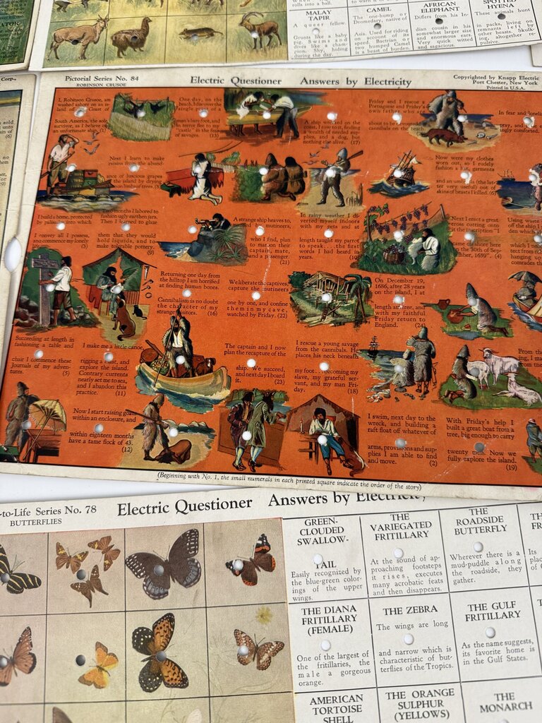 Vintage Knapp Electric Questioner No. 325 Quiz Game /rb