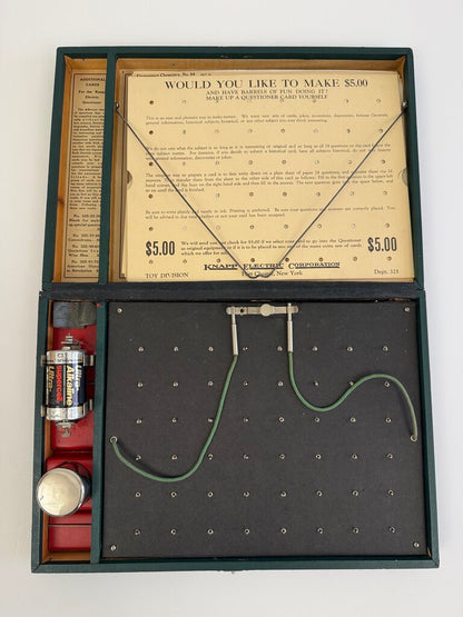 Vintage Knapp Electric Questioner No. 325 Quiz Game /rb