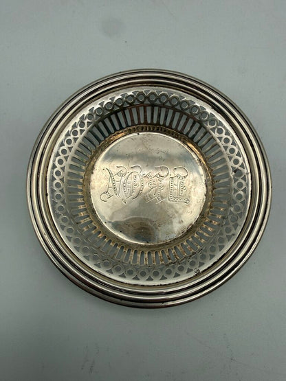 VTG One Pierced Sterling Silver Nut/Candy Dish 12 grams /ro