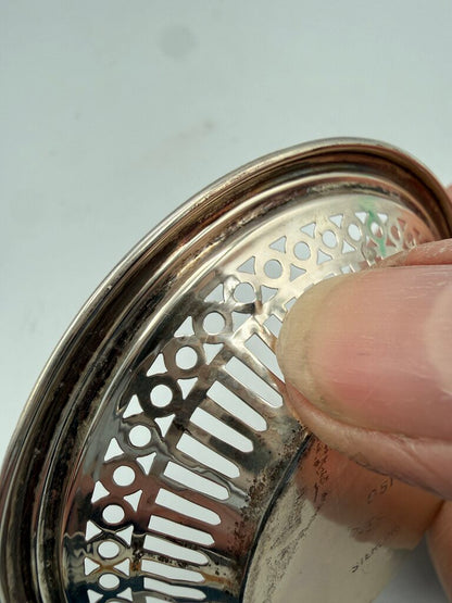 VTG One Pierced Sterling Silver Nut/Candy Dish 12 grams /ro