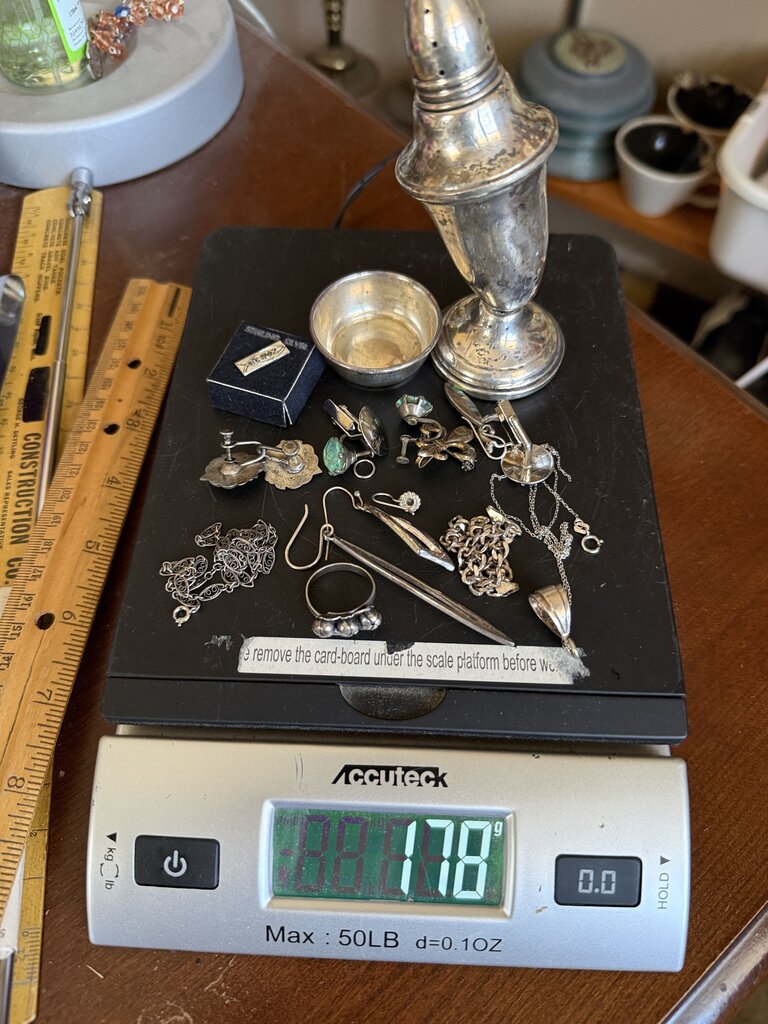 Lot of Sterling Silver 178 Grams for Scrap or Use /ro