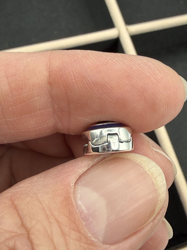 Pandora Reflexions Droplet Blue Enamel Crystal Pear Shape Clip /ro