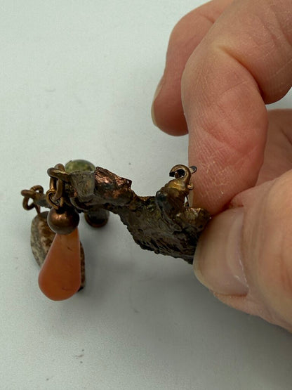 VTG Designer Kate Hines Bird on a Branch Brooch /ro