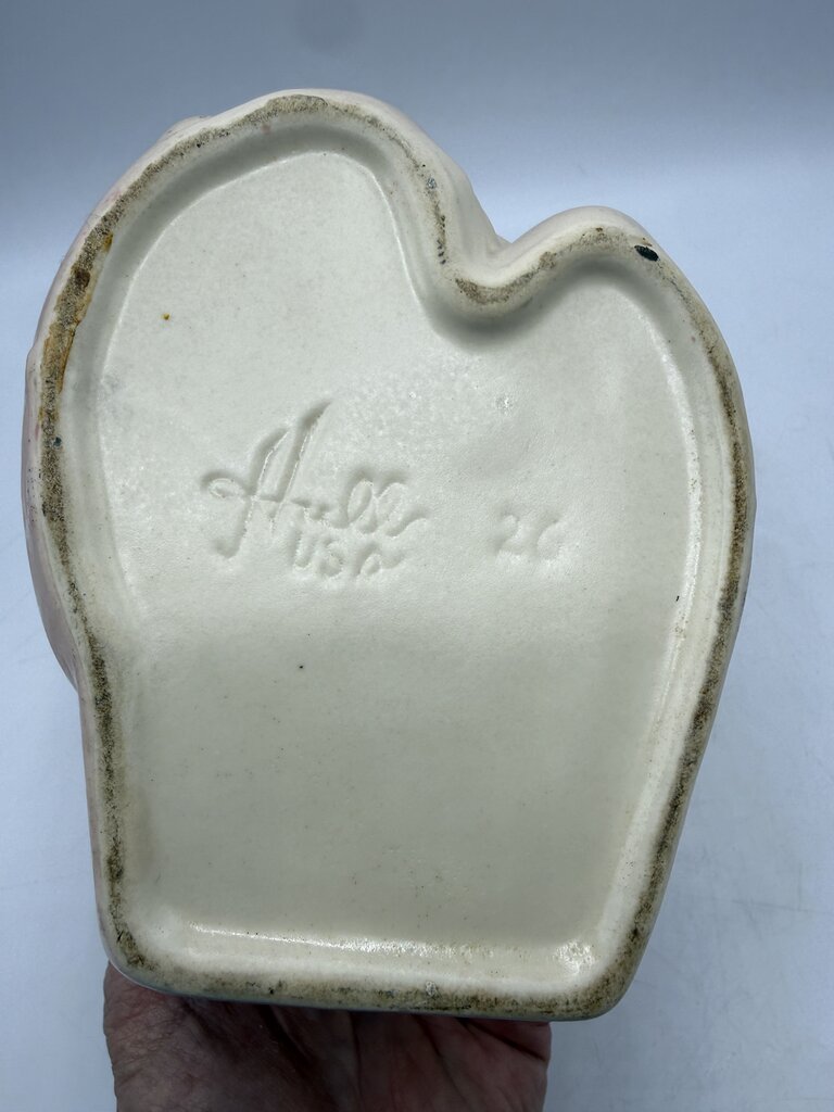 Hull Planter Madonna w/Child Pink Ceramic Virgin Mary 1940ies /rw