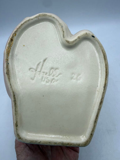 Hull Planter Madonna w/Child Pink Ceramic Virgin Mary 1940ies /rw