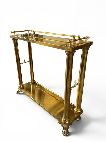 Brass Two Tiered Console Table