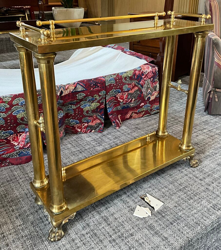 Brass Two Tiered Console Table