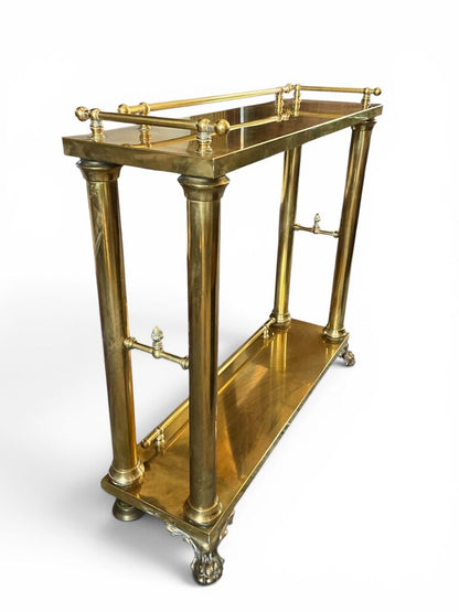 Brass Two Tiered Console Table
