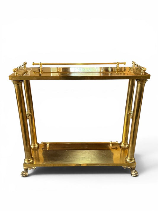 Brass Two Tiered Console Table