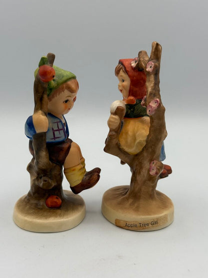 Vintage Hummel Figurines Apple Tree Girl & Boy 4” Tall /roh