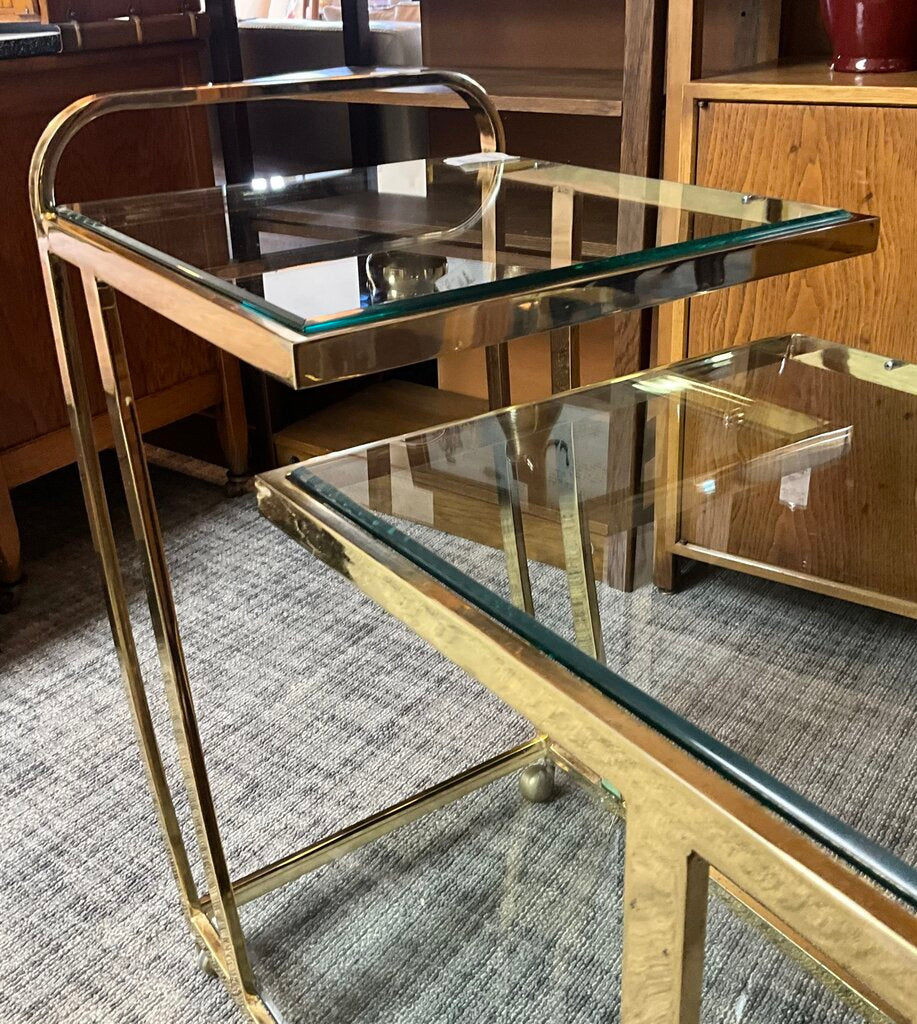 Glass and Brass Bar Cart