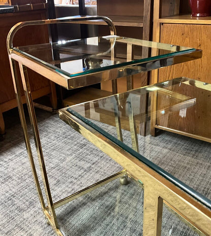 Glass and Brass Bar Cart