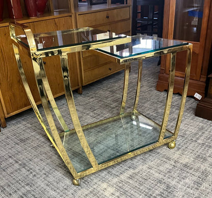 Glass and Brass Bar Cart