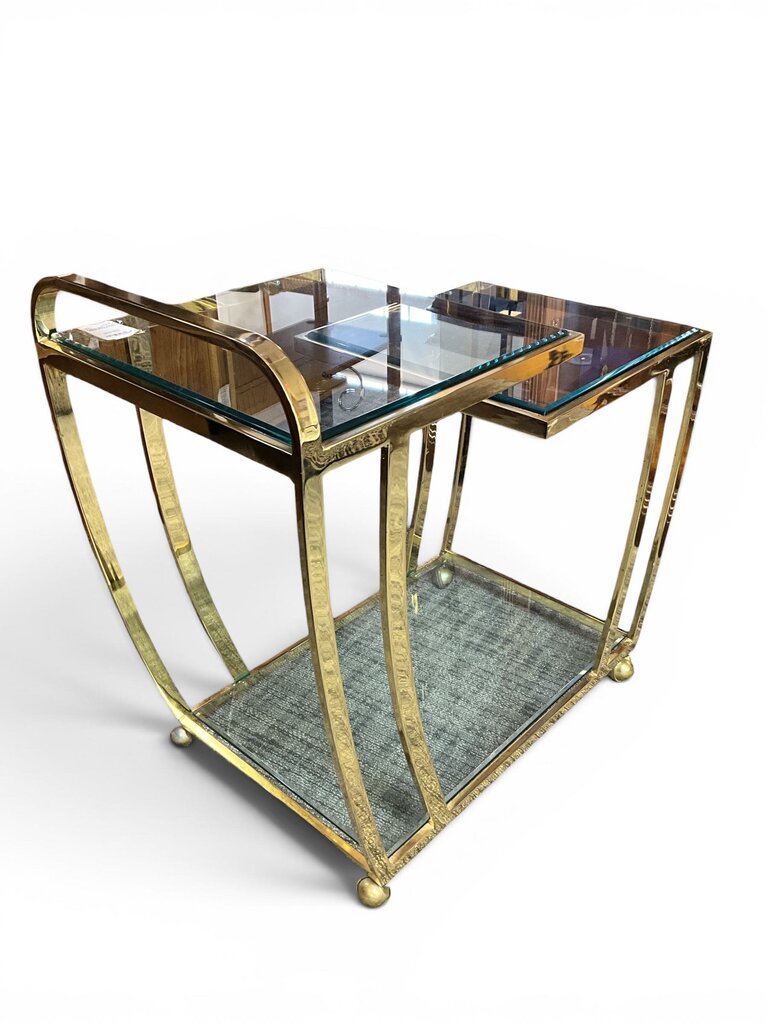Glass and Brass Bar Cart