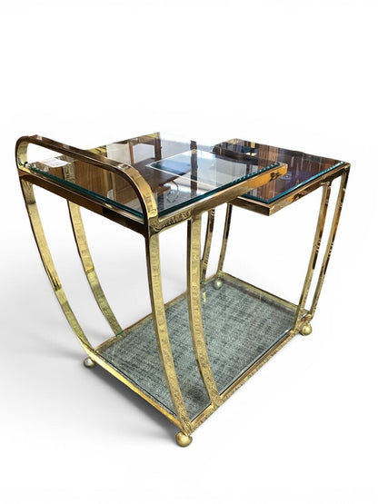 Glass and Brass Bar Cart