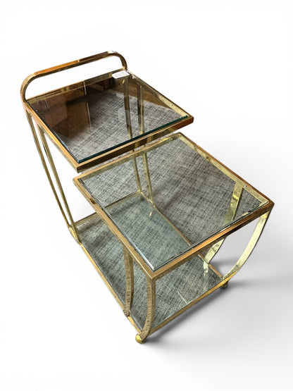 Glass and Brass Bar Cart