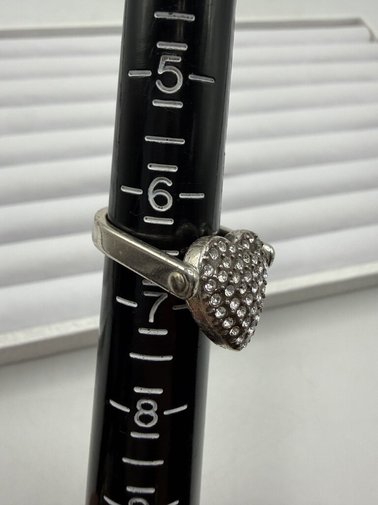 Lot of 4 SilverTone Rings Brighton, Pandora, Sterling variety sizes /ro