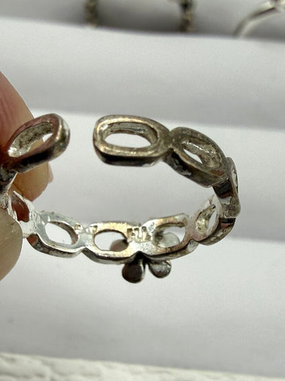 Lot of 4 SilverTone Rings Brighton, Pandora, Sterling variety sizes /ro