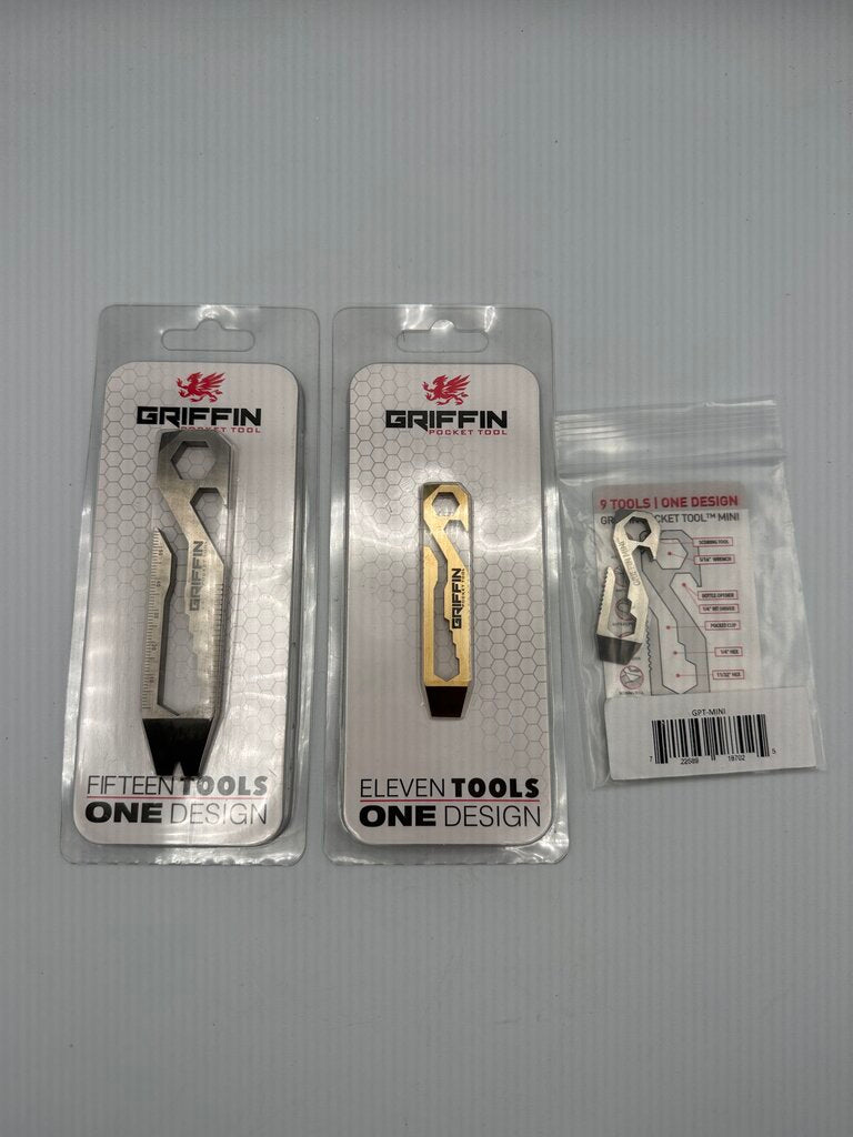 Griffin Pocket Tools lot of 3 Model Fifteen, Eleven, and Nine One Design /ro