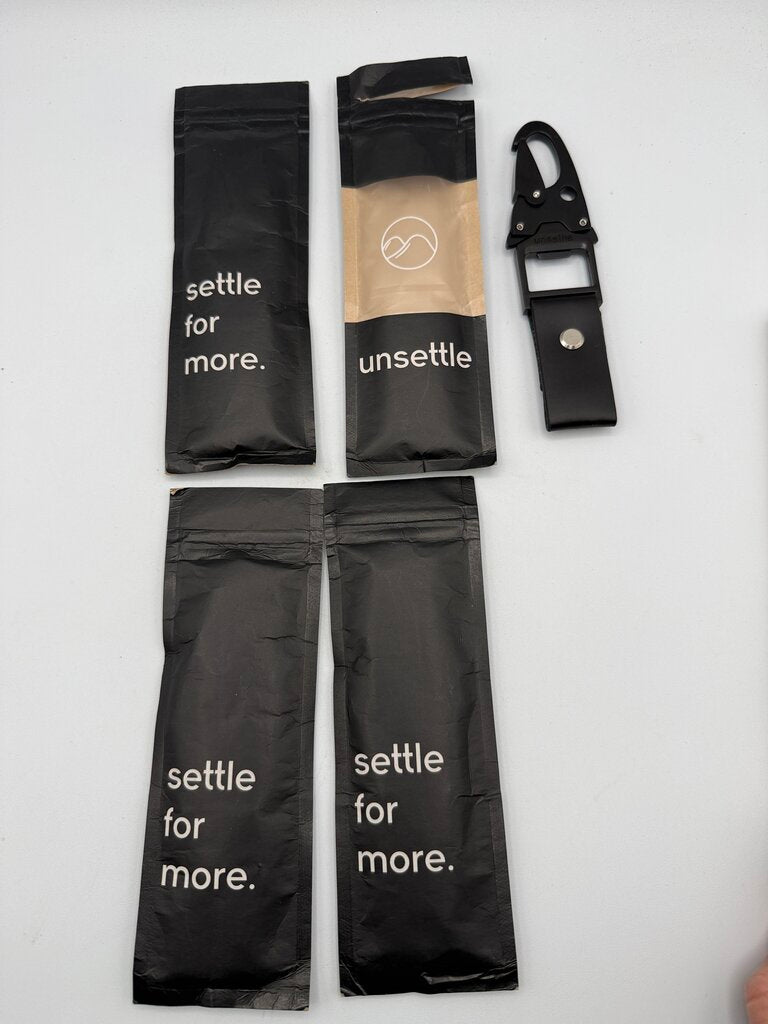 Unsettle brand set of 4 Black Metal Belt Loop Hook -Keychain /ro
