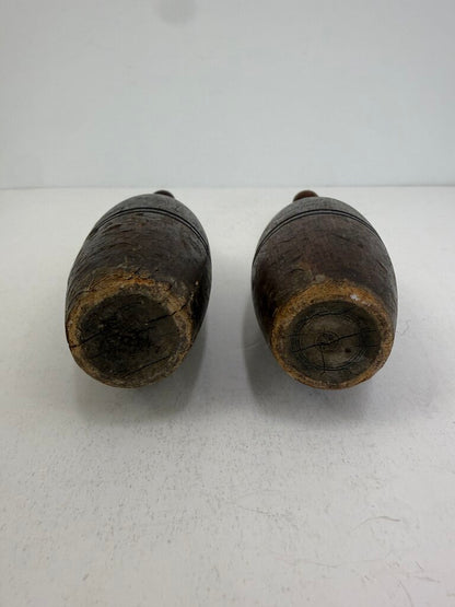 Vintage Two Wood Circus Juggler’s Bowling Pins 18.5” Tall /rw