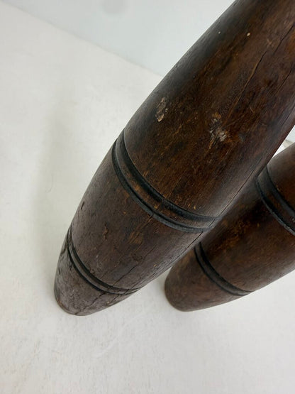 Vintage Two Wood Circus Juggler’s Bowling Pins 18.5” Tall /rw