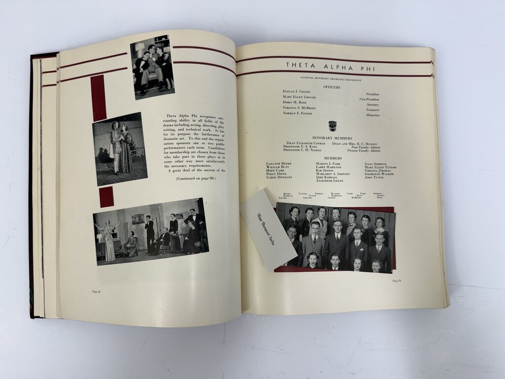 Vintage Michigan State College Wolverine of 1937 Yearbook /rb
