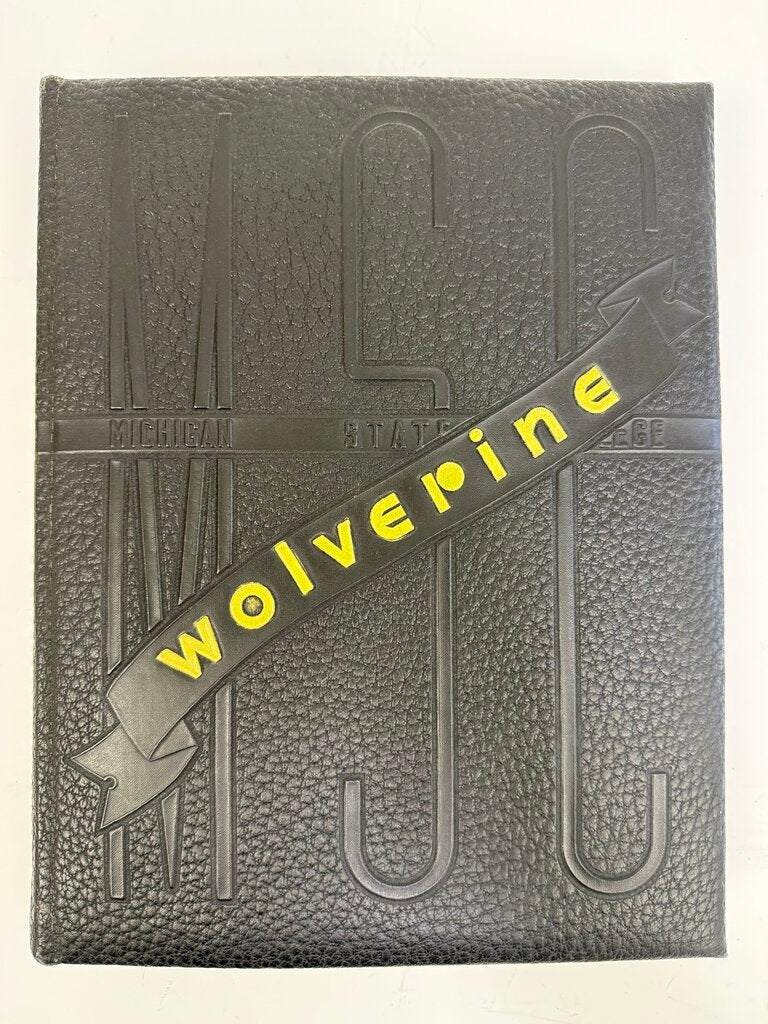 Vintage Michigan State College Yearbook Wolverine 1938 /rb